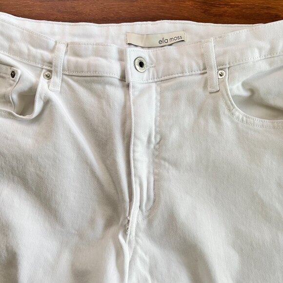 ELLA MOSS High Waist Straight White Jeans Size 12/31 - Picture 5 of 10
